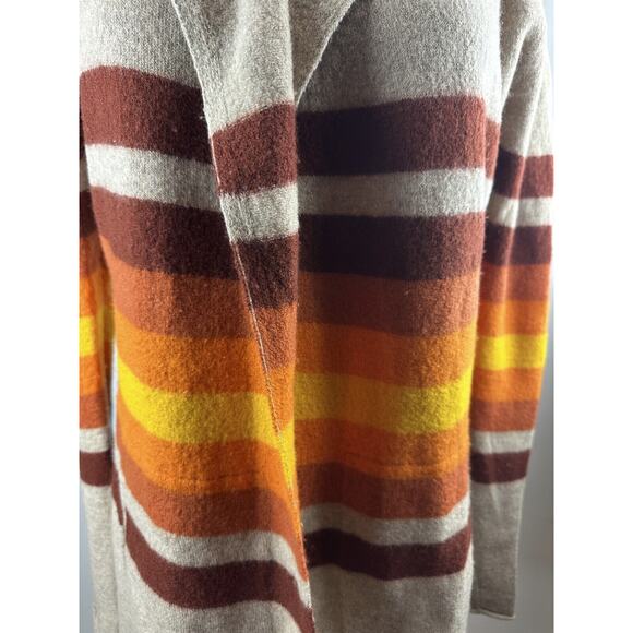 Toad & Co Merino Heartfelt Hoodie Duster Wool Long Open Cardigan Sweater Medium - Picture 6 of 14